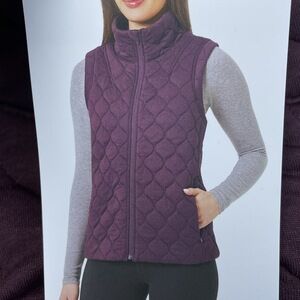 Kirkland Signature Women's S Quilted Vest Purple a1743
